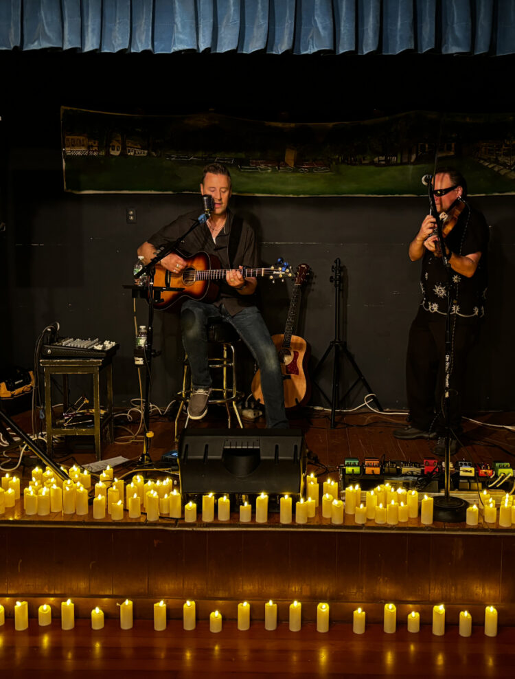 Jimmy Lee Duo performs at a candlelight concert